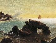 Farallon Islands, off San Francisco in the Pacific, Northern California, Albert Bierstadt